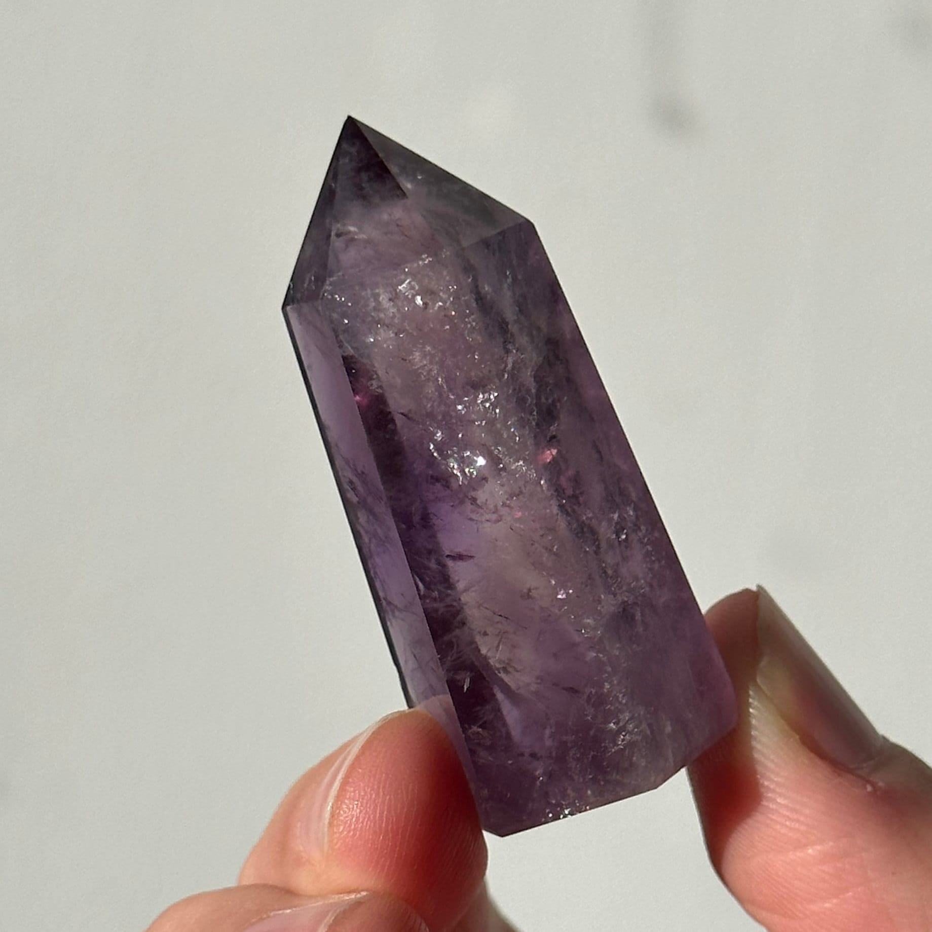 Beautiful Small Amethyst Crystal Point | Mini Hand Carved Tower | Meditation & Crystal Healing | High Quality | From Brazil