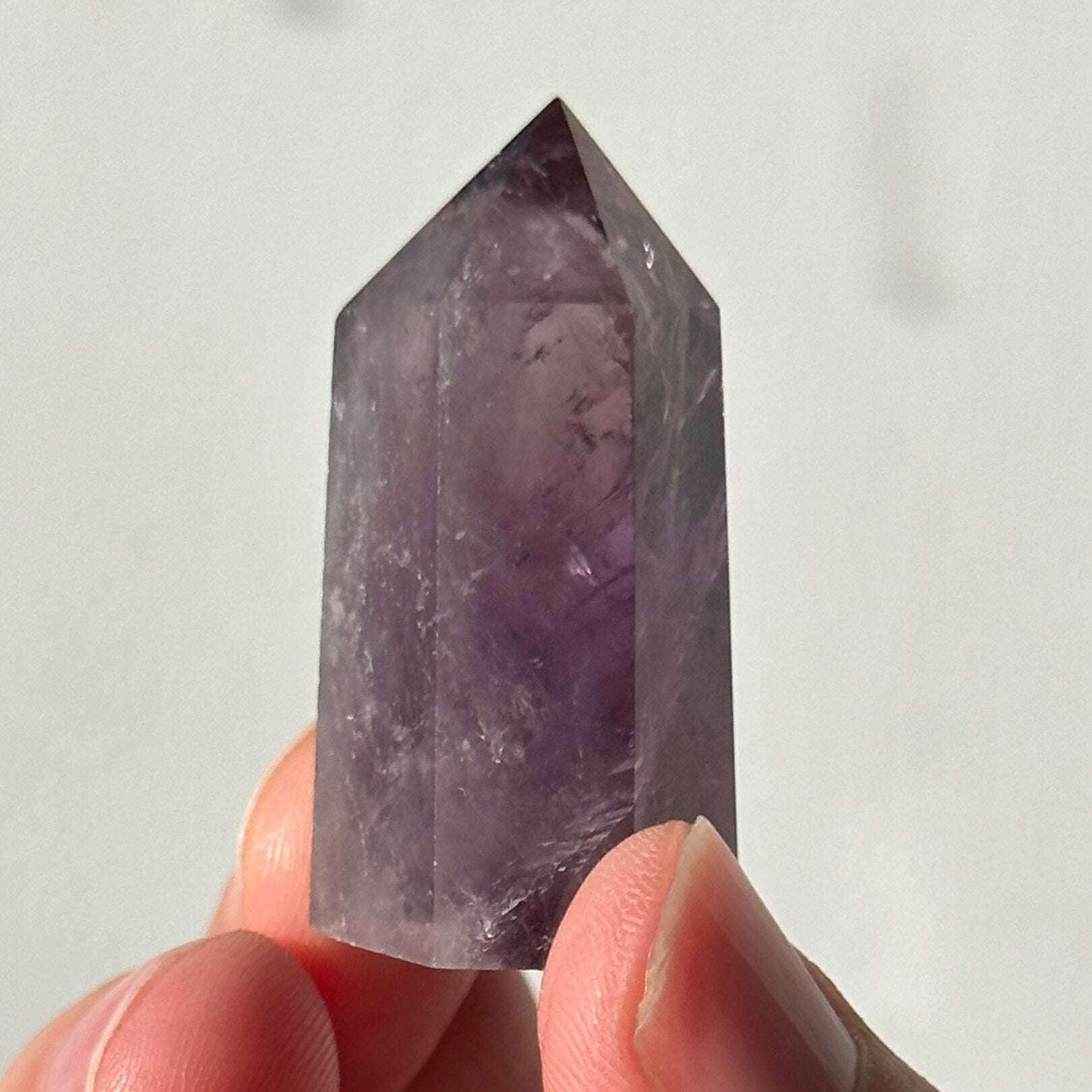 Beautiful Small Amethyst Crystal Point | Mini Hand Carved Tower | Meditation & Crystal Healing | High Quality | From Brazil