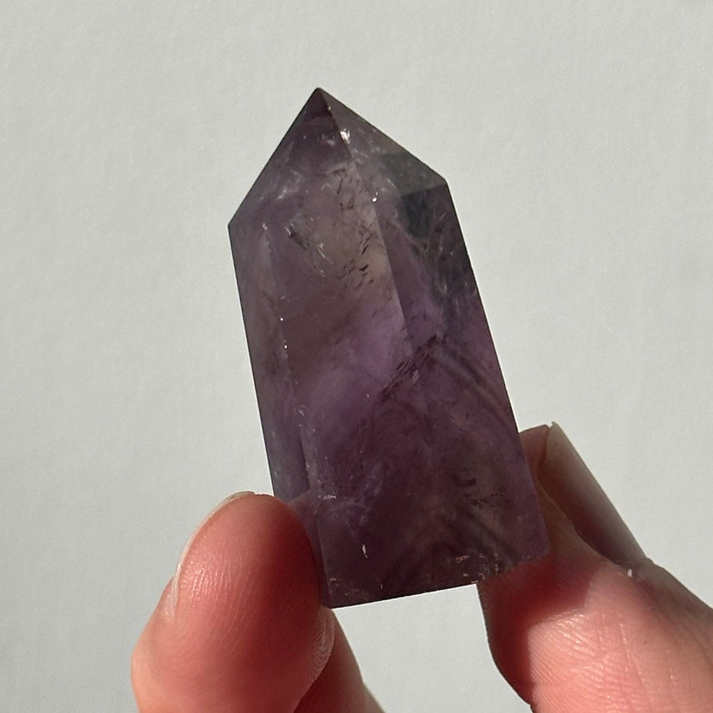 Beautiful Small Amethyst Crystal Point | Mini Hand Carved Tower | Meditation & Crystal Healing | High Quality | From Brazil