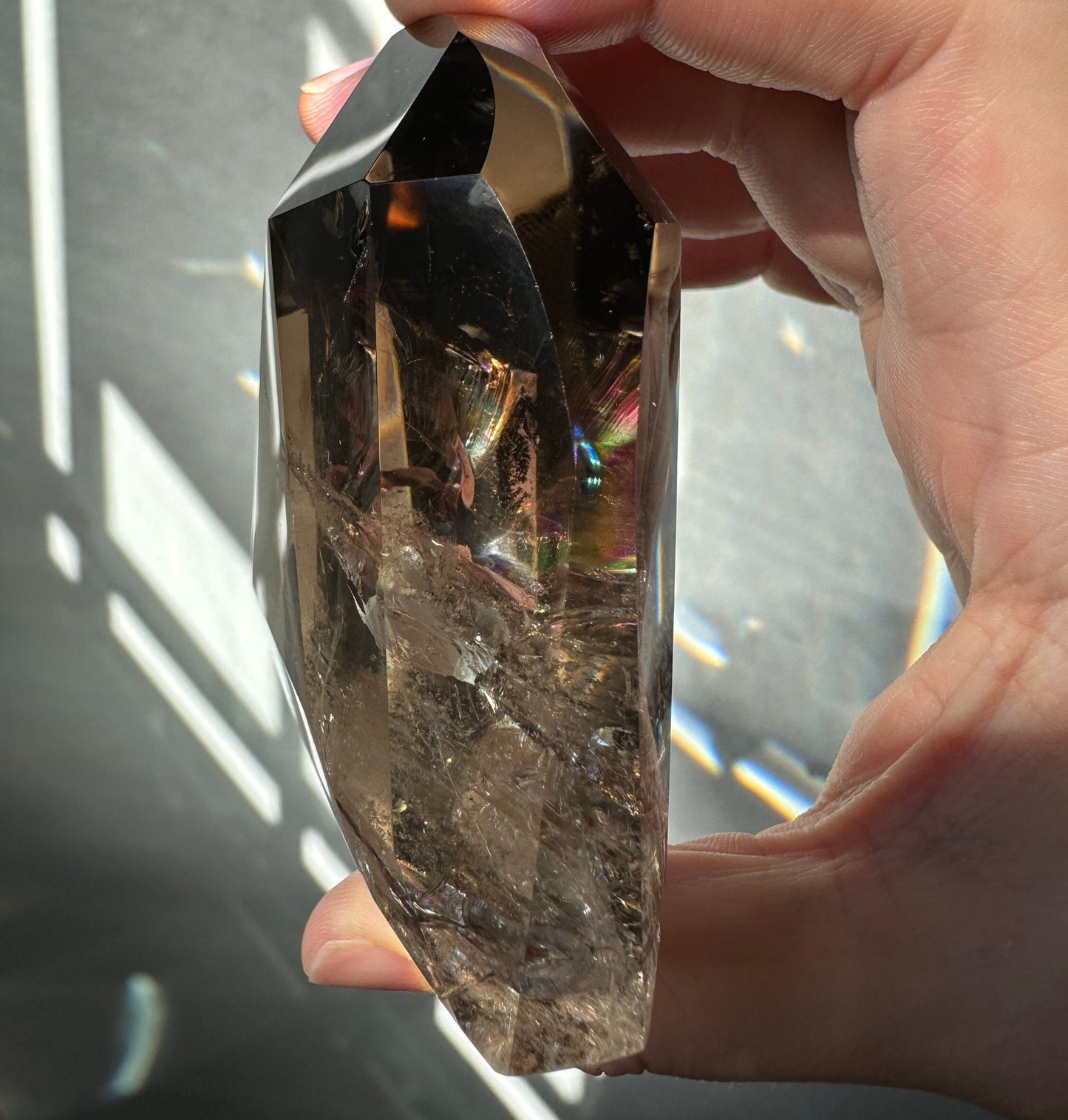 High Quality Smoky Quartz Crystal Heart | Rare Clarity | Hand Carved | Includes Stand | From Brazil | Crystal Healing & Meditation