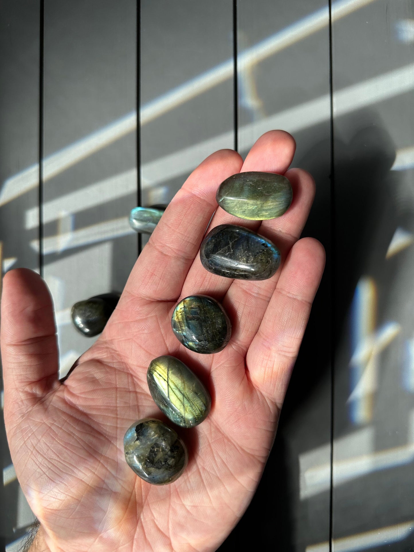 One (1) Mini Labradorite Crystal Tumble | Intuitively Chosen | Tiny Natural Lab | Hand Carved | Meditation & Crystal Healing