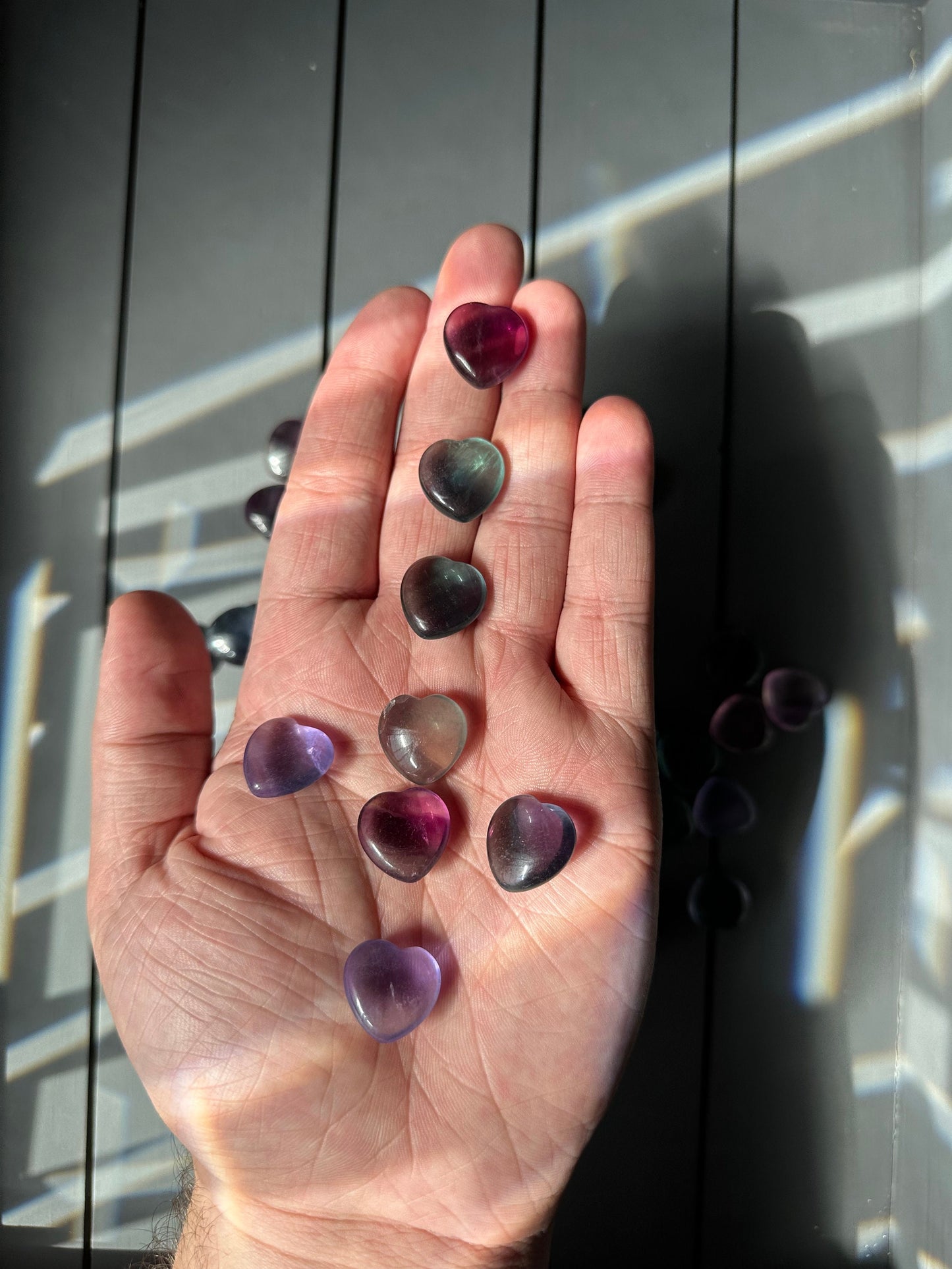 One (1) Mini Fluorite Crystal Heart | Tiny Crystal | Intuitively Chosen | Meditation & Crystal Healing