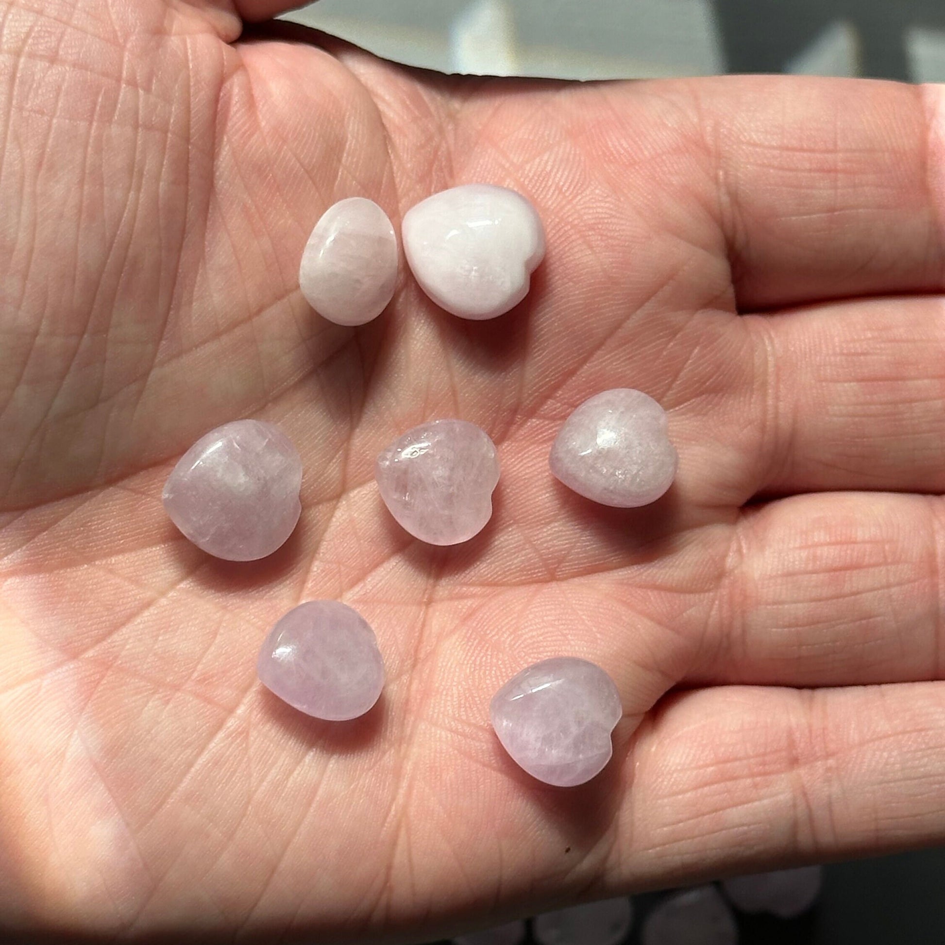 One (1) Mini Kunzite Crystal Heart | Tiny Crystal | Intuitively Chosen | Meditation & Crystal Healing