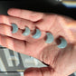 One (1) Mini Aquamarine Half Moon Crystal | Tiny Crystal | Intuitively Chosen | Meditation & Crystal Healing