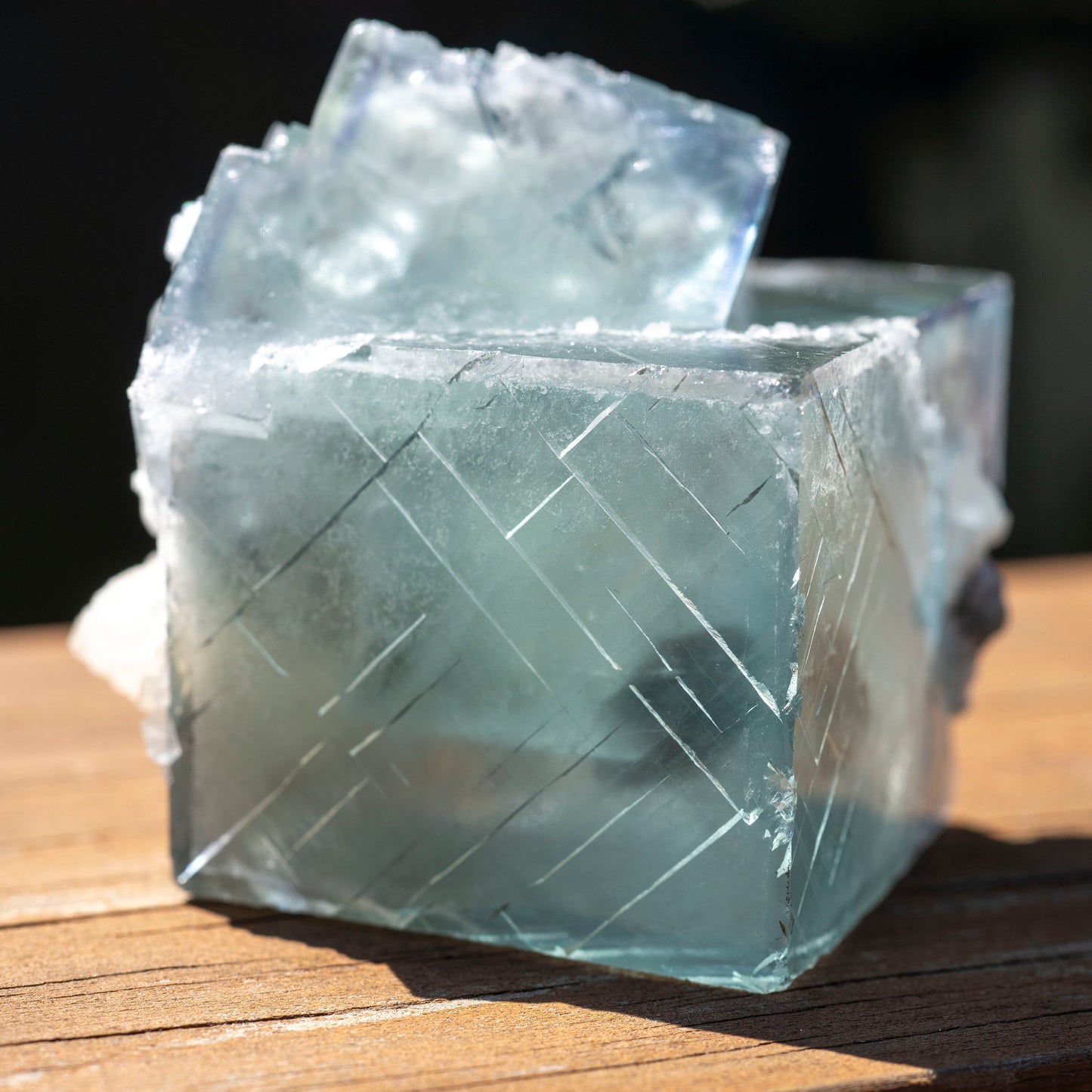 Beautiful Green Cubic Fluorite Specimen | Calcite Inclusion | Fully Natural | Meditation & Crystal Healing