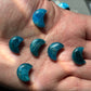 One (1) Mini Blue Apatite Half Moon | Tiny Crystal | Intuitively Chosen | Meditation & Crystal Healing