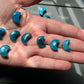One (1) Mini Blue Apatite Half Moon | Tiny Crystal | Intuitively Chosen | Meditation & Crystal Healing