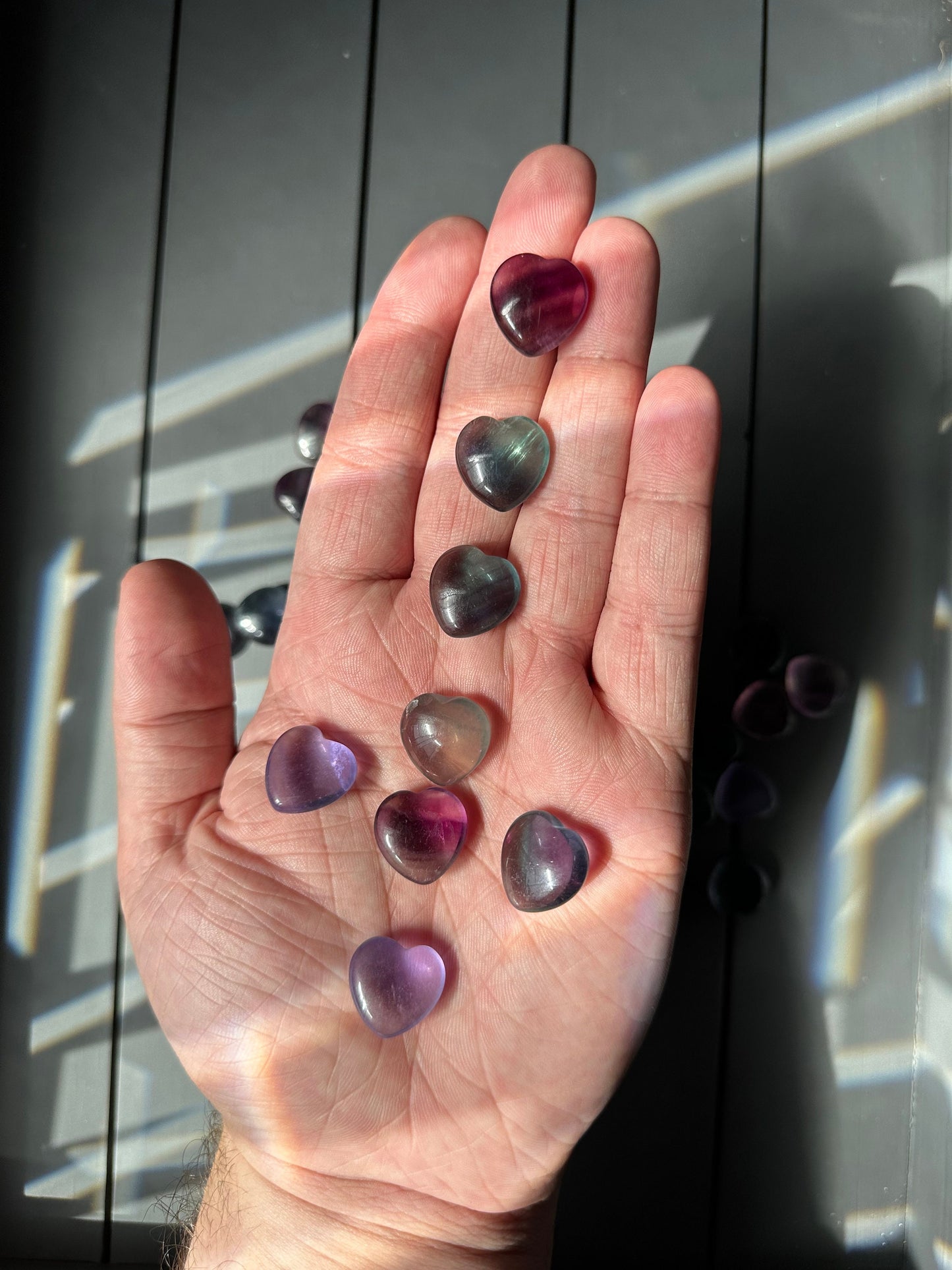 One (1) Mini Fluorite Crystal Heart | Tiny Crystal | Intuitively Chosen | Meditation & Crystal Healing