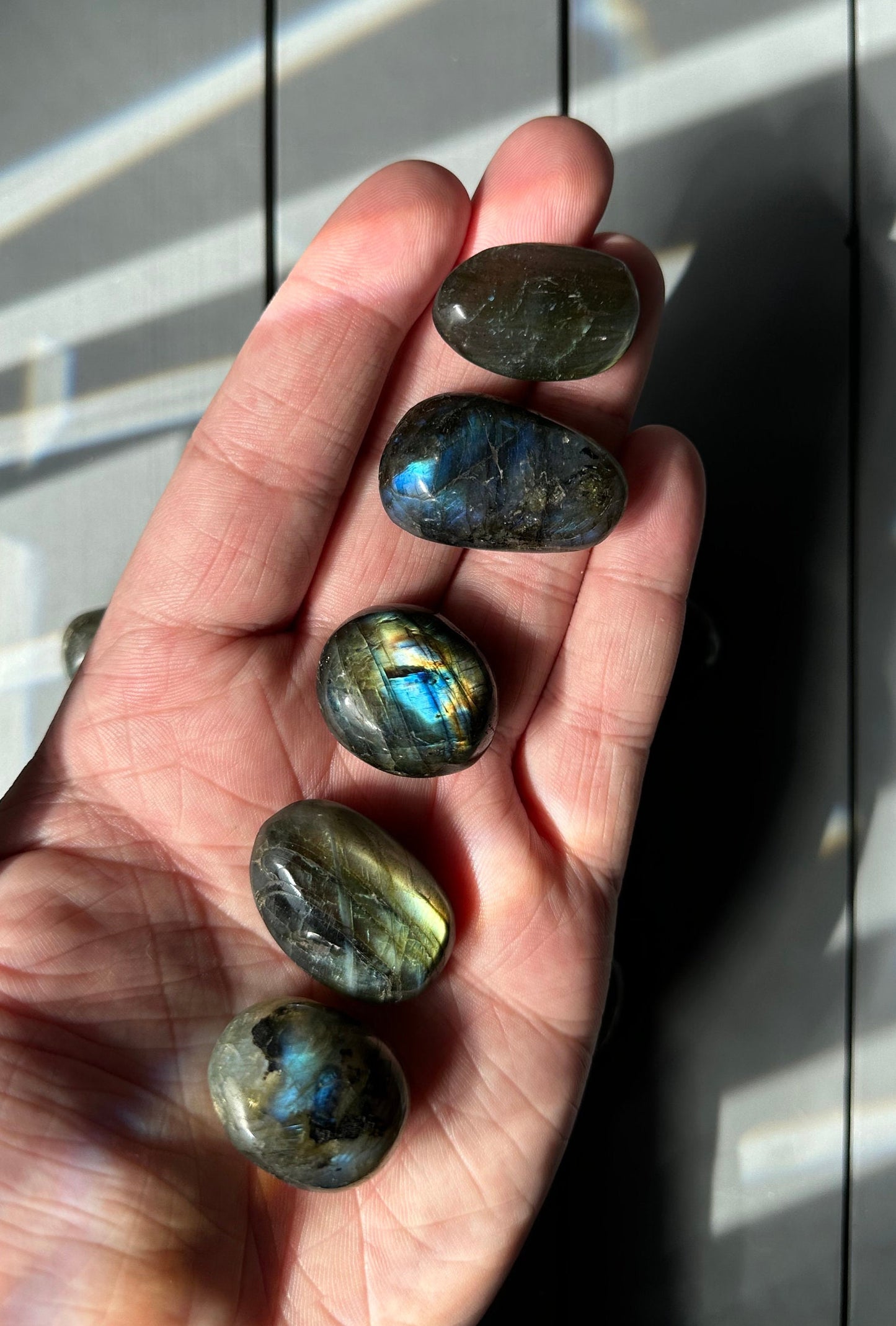 One (1) Mini Labradorite Crystal Tumble | Intuitively Chosen | Tiny Natural Lab | Hand Carved | Meditation & Crystal Healing