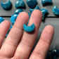 One (1) Mini Blue Apatite Half Moon | Tiny Crystal | Intuitively Chosen | Meditation & Crystal Healing