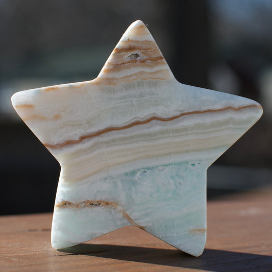 Caribbean Calcite Star with Druzy